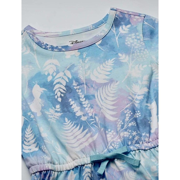 Spotted Zebra Disney Frozen Girls Short Sleeve Cinch-Waist Dress Sz: Small - Picture 2 of 3
